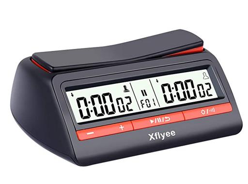  Xflyee Chess Clock - Digital Chess Timer, Available for Portable Timer for Board Games and Chess with Bonus and Delayed Countdown Function 